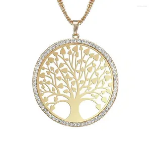 Kolye Kolyeler Zarif Moda Cyrstal Zircon Altın Şanslı Ağaç Küpe Küpe Kolyesi için Parti Yıldönümü Güzel Mücevher Yakası