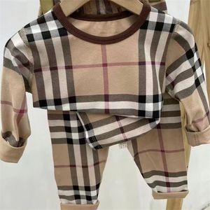 Çocuk pijamaları saf pamuk ev aşınma bahar ve sonbahar çocuk seti bebek kemiksiz sütür pijama pijama pantolon iç çamaşırı seti 90cm-160cm a4