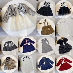 Meninas bebê crianças vestido crianças roupas de grife 2t saia conjuntos de algodão infantil conjuntos de roupas tamanhos 90-160