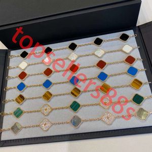 pulseira de luxo 4 folhas de folhas de folhas de charme de gabinetes para designers homens mulheres pedidos de jóias de jóias de diamante de diamante de diamante para gola alta