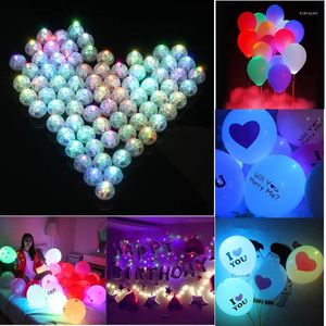 Parti dekorasyonu 50/100pcs kağıt fener balon düğün dekoru için mini led ampul