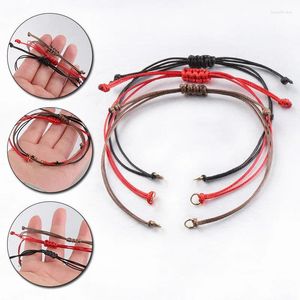 CHARM BRACELET'ler 5 PCS Çok renkli örgü ayarlanabilir halat ipi konektörü takılar DIY el yapımı bilezik aksesuarları takılar için el zincirleri