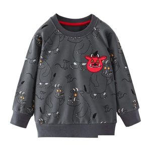 Hoodies moletons Jum Metros Outono Elmo Bebê Meninos Meninas Dos Desenhos Animados Camisas Moda Roupas Manga Longa Hoody Tops Drop Delivery Kids M DHI4X