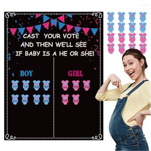 Parti Dekorasyonu Cinsiyet Açık Oyunlar Kiti Oylama Poster Kurulu Çıkartmalar Bebek Duş Malzemeleri