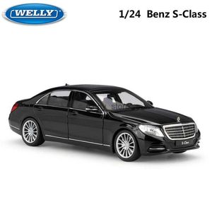 Diecast Model Arabalar Welly 1 24 Ölçekli Simülatör Modeli Araba Benz S-Serisi Klasik Diecast Araba Metal Alaşım Araç Oyuncakları Çocuklar İçin Hediye Oyuncak Araba Koleksiyonu2403