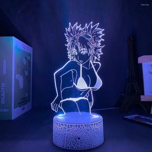 Gece Işıkları Seksi Şekil 2024 Anime 3D Işık Çocukları Özelleştir Çocuklar İçin Led Pil Gücü USB Lamba Sevgililer Günü Hediyesi
