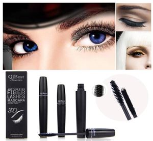 Тушь для ресниц Qi 3D Fiber Lashes, черный гель для трансплантации ресниц и натуральные волокна, удлиняющая толстая тушь для макияжа, набор 6189684