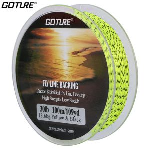 Çizgiler Goture 8 Strands Fly Fishing Destek Çizgisi 100m/109yrd 20lb 30lb Dacron Örgülü Balıkçılık Hattı Sazan Bas Alabalık Balıkçılık Takımları