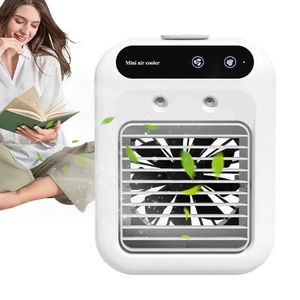 Ventiladores elétricos Ventilador de bancada com nevoeiro multifuncional ao ar livre casa de acampamento mão ventilador de teto mini portátil ventilador USB para estudantes 240319