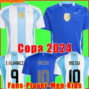 Arjantin Futbol Forması Copa 24 25 Hayranlar Oyuncu Sürüm 2024 2025 Dybala Martinez Messis Maradona De Paul Futbol Gömlek Erkek Çocuk Kitleri Setler Üniformalar Di Maria Boys
