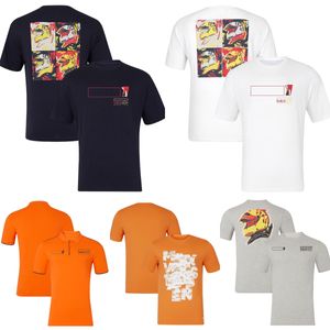F1 Sürücü Fan T-Shirt 2024 Formül 1 Yarış Polo Gömlek T-Shirt Yaz Takımı Yarış Kask Baskılı Jersey Erkek Kadınlar Büyük Boy Tişört