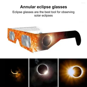 Óculos de sol 6pcs 12pcs Solar Eclipse óculos de segurança visão óculos sol imagem impressa papel olho unisex