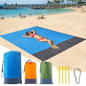 Mat 2x2.1cm Büyük su geçirmez plaj mat antisand battaniye katlanır kamp paspas mat cep taşınabilir yatak hafif açık piknik pedi