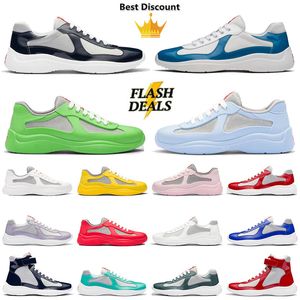 prada shoes sneakers americas cup Erkek kadınlar spor tasarımcısı giysi ayakkabılarının üst kaliteli platformlu kref eğitimcileri 【code ：L】