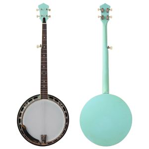 Gitar Stok 39inch mat kaplama 5 String Banjo 22F Chrome Diecast Makine Kafası İthal Drumhead küçük kusurlu