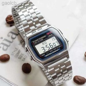 Armbanduhren Wolframstahlbanduhr Wasserdicht Digital Metall Sport Militäruhren Coole Männer Frauen Luxus Elektronische Armbanduhren Uhr 24319