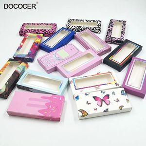 DOCOCER es 1050200 шт. картонная бумажная упаковочная коробка для ресниц длиной 25 мм, оптовая продажа, красивая упаковка для хранения ресниц, 240309