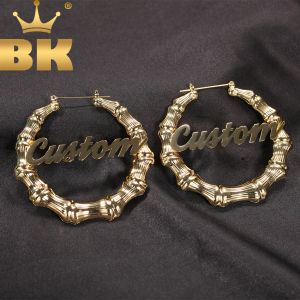 Очарование Bling King Custom Letters Сердца Сердца Серьги из нержавеющие