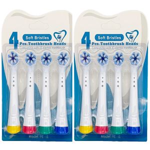 Oralb IO ile Uyumlu Kafalar 3/4/5/6/7/8/9/10 Serisi Ultimate Temiz Elektrikli Diş Fırçası Yedek Fırça Başları, 8 Paket