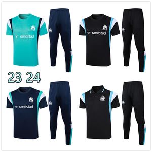 2023 2024 Yeni Erkekler Marseilles Futbol Kısa Kollu Pantolon Trailtsuit Guendouzi Milik, Terzer Futbol Gömlek Eğitim Takım Setleri
