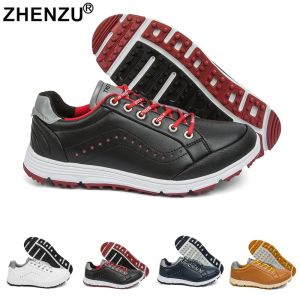 Обувь Zhenzu Новые водонепроницаемые обувь для гольфа черные мужчины высококачественные кроссовки для гольфа удобно ходить по кроссовкам против скольжения