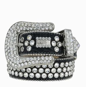 Stilista maschile maschile bb simon cintura designer di lusso con fibbia vintage cintura a spillo 20 colori cristallo diamante venditore settante presente impara patata goth