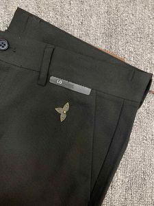 LLL Мужские брюки Дизайнерские роскошные повседневные деловые брюки из однотонной ткани 1:1 на заказ Черный Серый Одежда оптом