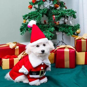 Костюмы для кошек, Рождественская одежда для собак, Санта-Клауса для маленьких кошек, собак, забавная рождественская одежда для домашних животных, зимняя одежда для котят, наряды для котят