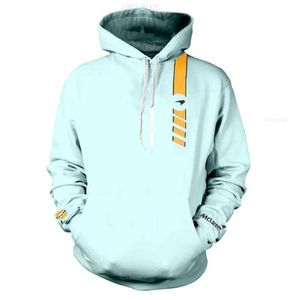 Erkek Hoodies Sweatshirts McLaren F1 Takımı Kısa kollu Yarış Fan Hoodie Mavi Sürücü Teması Hatıra Hoodie Körfez Petrol Markası Yaz Y78