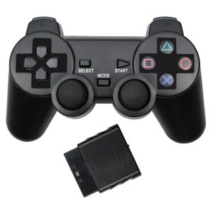 PS2 Oyun Denetleyicisi için 2.4G Kablosuz Şeffaf Joystick Joypad Fabrika Toptancından PS2 Konsolu Gamepad için
