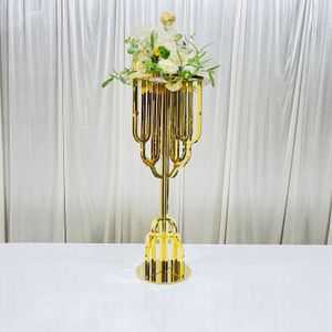 Düğün Etkinlikleri İçin Lüks Altın Metal Çiçek Standı Masa Centerpiece Dekorasyonu Lüks Louis Etkinlikleri Otel Ziyafet Düğün Salonu Restoran Resepsiyonu707