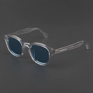 Johnny Depp Polarize Güneş Gözlüğü Adam Yuvarlak Lemtosh Güneş Gözlükleri Kadın Lüks Marka Vintage Asetate Frame Gece Görme Gözlükleri 240306