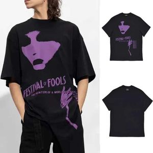 Мужские футболки Модная тенденция RAF SIMONS Футболка большого размера Мужчины Женщины 1 1 Футболка с принтом лучшего качества для девочек Футболка с коротким рукавом J240319