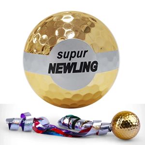 Мячи для гольфа, лента для гольфа, мяч для гольфа, цветные шары для церемонии, специальный подарок, 3 шт./лот, лента выходит изнутри после удара