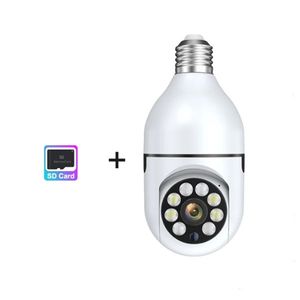 Wifi E27 A6 Bulb Surveillance Camera Wireless Night Vision Automatic Human Tracking Security Baby Monitor Zoom Full Color Video with 32G Memory Card