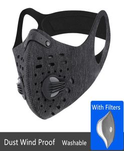 Aiing Sports Bisiklet Maskesi Aktif Karbon Karşıtlığı Antipolüsyonu Toz geçirmez Koşu Eğitim Yüz Maskesi Yıkanabilir PM25 Maske Filtreli 6708072