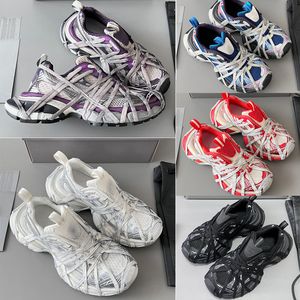 Kadın 3xl Extreme Dantel Spor Ayakkabı Kahverengi Bej Gizat Yıpranmış Etkisi Geri Dil Yansıtıcı Detay Erkekler Üçlü S Lüks Klasikler Spor Ayakkabıları