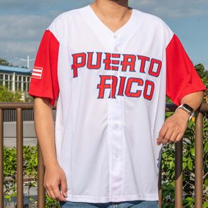 Мужские бейсбольные майки Puerto Rico 21 Roberto Clemente World Game Classic Sport Jersey