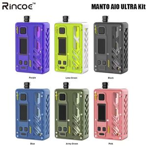 Rincoe Manto AIO Ultra Kit 80W, 5.2ml kapasiteli Mtldtldiy vaping e sigara otantik için tek 18650 pil ile güçlendirildi