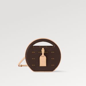 Explosion Around Me PM M47117 da donna Tasca piatta sul retro Chiusura magnetica Firma House Circle Borsa perfettamente circolare manici integrati elegante Hardware color oro