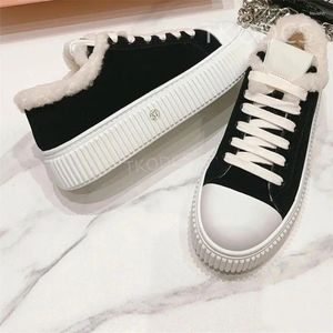 Casual Schuhe Winter Wolle Flache Plattform Frauen Turnschuhe Tennis Warme Dicken Sohlen Kuh Wildleder Pelz Für Mode Marke Bequem