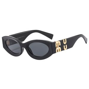 MIU Güneş Gözlüğü Moda Gözlükleri Oval Çerçeve Tasarımcı Güneş Gözlüğü Kadınlar Anti-radyasyon UV400 Polarize Lensler Erkek Orijinal Kutu AAA+
