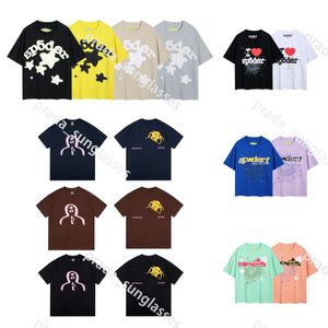 Tasarımcı T Shirt Erkek Gömlek Örümcek Gömlek Erkek Kadın Pamuk Gömlek SP5der 555 Örümcek Web Desen Moda Üst Tees