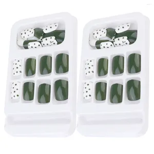 Unhas Falsas 48pcs Falso Abacate Dot Nail Manicure Ferramentas para Proteção