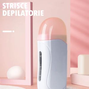 Creme cera depilação portátil rolo depilador em aquecedor depilatório parafina depilação elétrica quente máquina pote kit único handheld