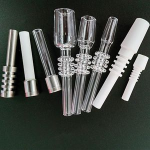 510 İplik Kuvars Titanyum Seramik Tırnak 10mm 14mm 18mm Yedek Tip Nektar Toplayıcı Kiti Dab Saman Su Boruları için Sigara Aksesuarları Bong