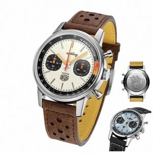 Erkekler kol saatleri lüks en iyi zaman izleme markası erkekler profesyonel havacılık kronografı kol saati panda göz işleri için erkekler için