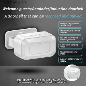 Doorbells Cacazi Akıllı Hoş Geldiniz ve Tebrik Uyarı Kapı Zili Sensör Bell Alarm Kapısı Çan Çan Giriş Uyarısı Giriş İpuçları Storey240320