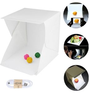Mini LED PO Stüdyo Katlanabilir Çadır Pogerya Aydınlatma Çadır Kiti Beyaz ve Siyah Zemin Taşınabilir Pography Box6254448