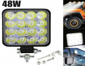 48W Araba Led İş Işığı Sürüş Işık Taşkın Noktası Combo Lambalar ATV Offroad SUV Kamyon 12V 24V Aydınlatma Çubuğu Spot Işığı Değiştirilmiş HEA3573284